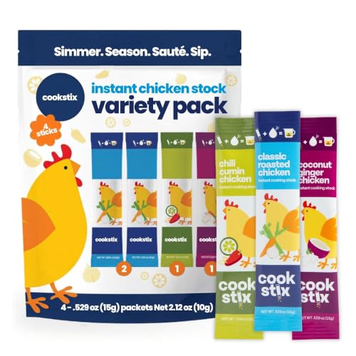 Image of Chicken Stock Variety Pack, Bouillon Alternative, 1 Packet = 3 Cups Broth
