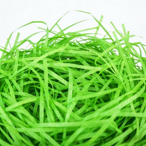 Dayify Green Easter Grass - 24oz/684g Bulk Green Shredded Paper Filler for Easter Baskets, Gift Baskets, Gift Wrapping, Craft Supplies & Party Decorations, Soft Paper Grass Basket Filler