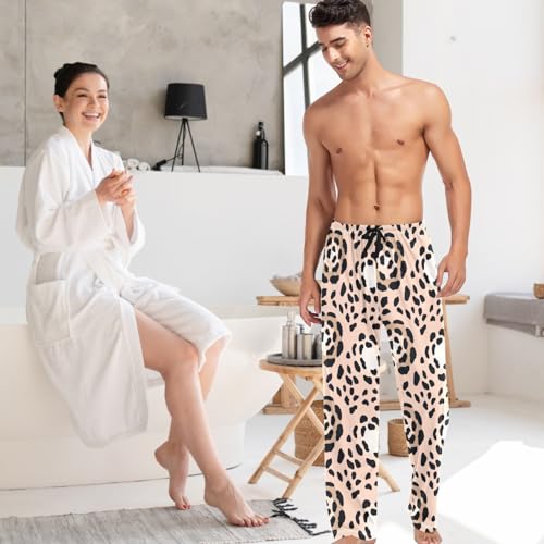 Mens Cotton Pajama Pants Abstract Modern Leopard Sleepwear Pj Bottoms Lightweight Lounge Pants S-XXL3
