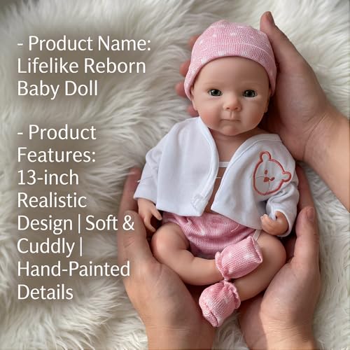 Muñeca Reborn de Silicona 33 cm Bebe Niña miniatura 3