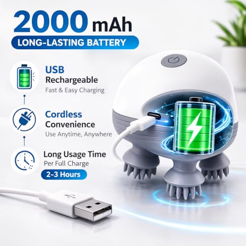 Image of Philips Head Massager For Scalp, Scalp Massage, Electric Scalp Massager, Hair Massager For Hair Growth, Body Massager