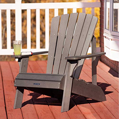 Image of Lifetime Faux Wood Adirondack Chair, Gray - 60204