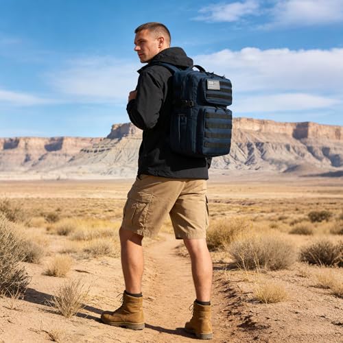 Image of Wotony Military Tactical Backpack for Men Waterproof Daypack 3 Day Assault Pack Molle Bag with Water Bottle Holder