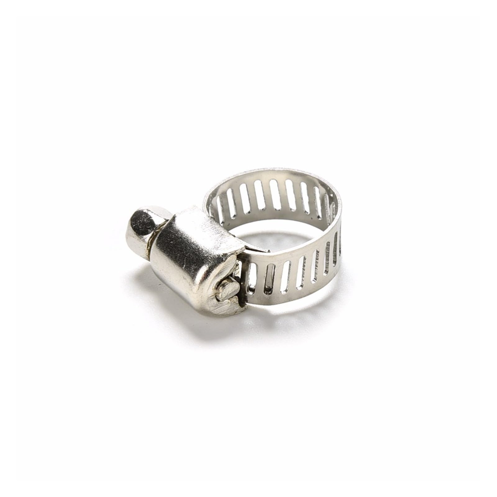 Fascetta per Tubi 10 pz in Acciaio Inox Azionamento Fascetta Tri Morsetto Tubo del Carburante Regolabile Ingranaggio a Vite Senza fine Clip di Fissaggio 8mm a Molla