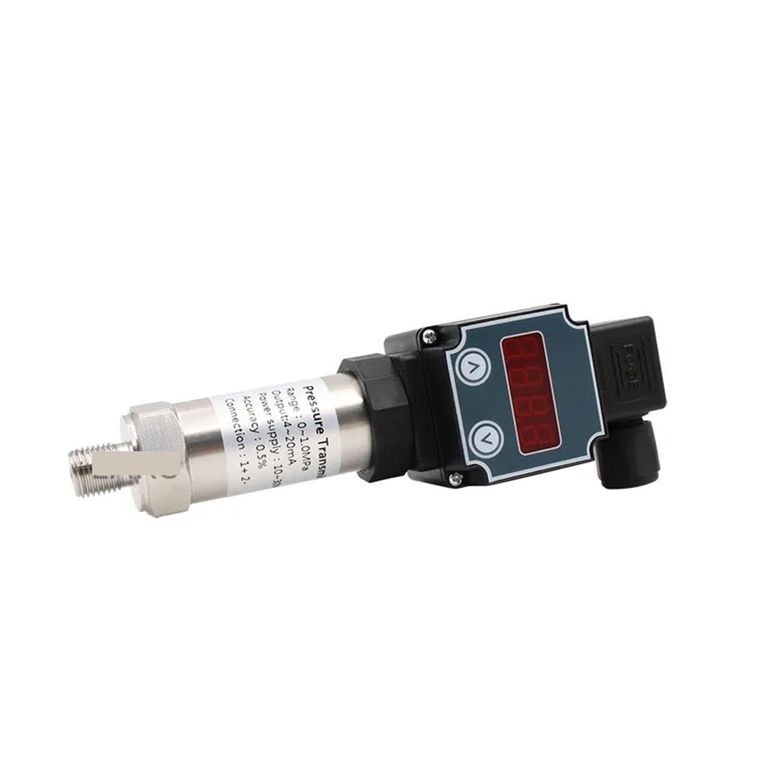 Sensor de presión de agua Transmisor de presión de 4-20 mA, 0-5 V, 0-10 V, salida de -1 a 25 bar, 10-30 V CC, G1/4, 0,5%, sensor transductor de presión, pantalla LCD, alta precisión(0 to 6 bar,4-20mA