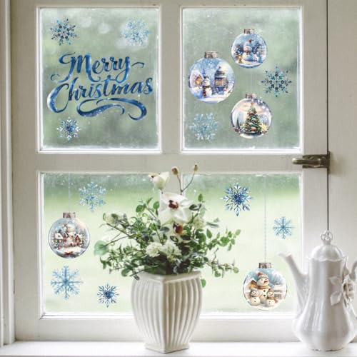 Peacoblue Rub on Transfers for Crafts 3Pcs Christmas Crystal Ball 15cmx30cm - Image 4