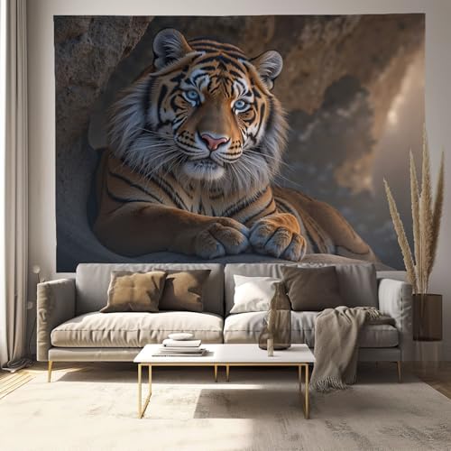 Tapiz de pared grande 230x150cm JRISEMECY de tela marrón decorativa para sala de estar o playa