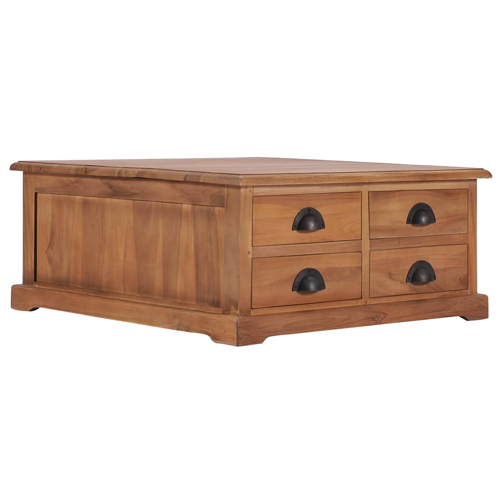 Table basse en teck massif : l'excellence d'un meuble de salon aux finitions premium