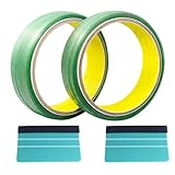 4PCS Auto Folien Werkzeug Set, 2× Kni‘feless Tape 5M,2×Abzieher,Auto Folien Schneidelineal, geeignet zum Schneiden von Car Wrapping Folie, Auto Folierung.