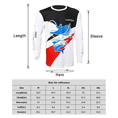 Andoer Camisa de pesca de manga comprida UPF 50+ Proteção solar Roupa de pesca de secagem rápida res