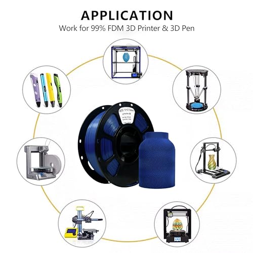 Image of iBOSS PLA Plus 3D Printer Filament, Neatly Wound 3D Printing PLA+ Filament 1.75mm Dimensional Accuracy + /- 0.02mm, 1KG Spool (2.2 lbs), Royal Blue