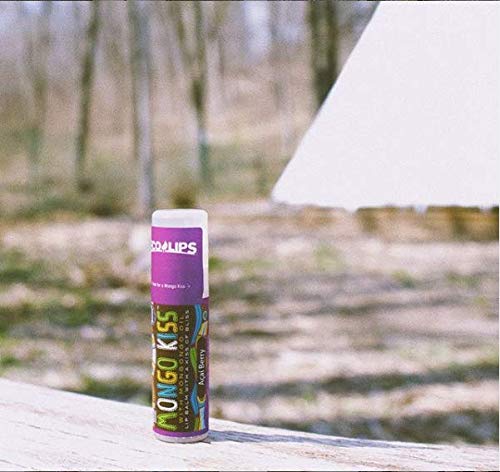 Eco Lips Mongo Kiss Mongongo Oil Lip Balm with Beeswax and Cocoa Butter, 4-Pack (Acai Berry/Banana/Blood Orange/Yumberry Flavors)
