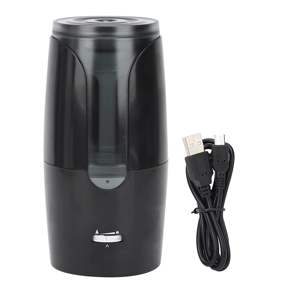 Elektryczna Temperówka do Ołówków, Przenośna Elektryczna Temperówka do Ołówków Spiralne Ostrze do Szybkiego Ostrzenia Kolorowych Ołówków Zasilanie Bateryjne USB w Szkole w Klasie