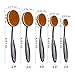 UNIMEIX 5 Pack Ink Blending Brush Crafting for Card Making Oval Makeup Brushes Craft Blender Brush Scrapbooking Stamping Supplies (Brown)