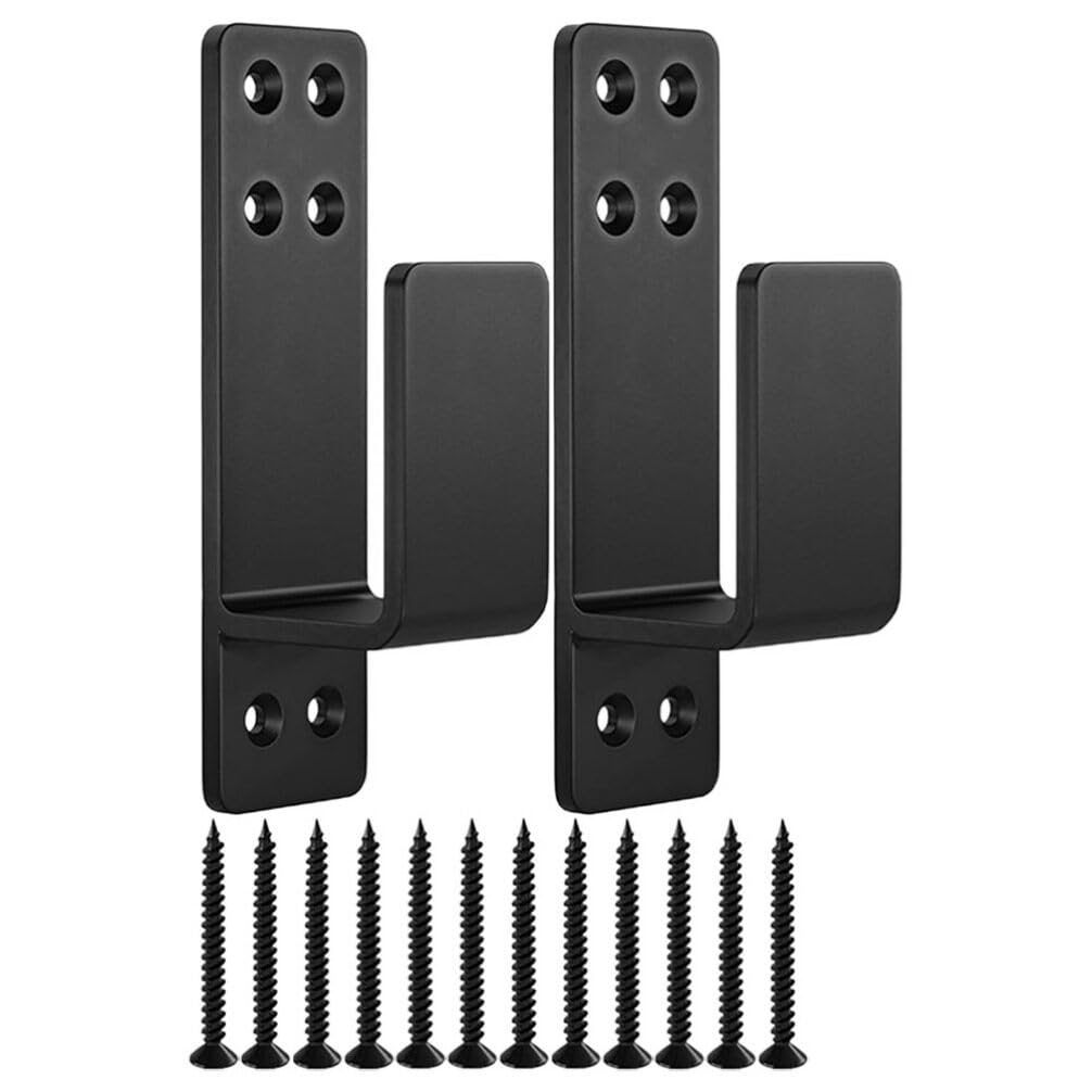 Support de porte U bracket de sécurité UKCOCO en lot de 2 pièces pour barrière de grange