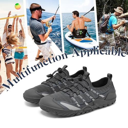 Image of SOBASO Water Shoes Women Men Hiking Dry Aqua Beach Swim Surf Shoes for Outdoor Fish Hiking Pool