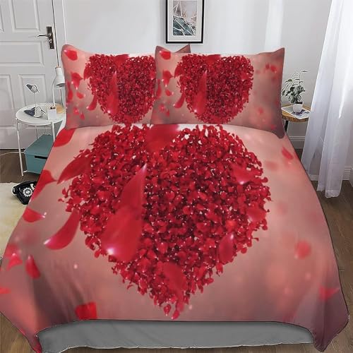 Housse de couette 90x190 rose Amour pour créer une chambre cocooning