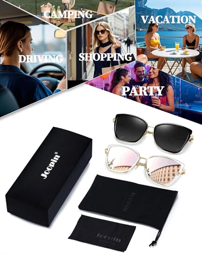 Joopin Oversized Cateye Sunglasses for Women Fashion Cat Eye Sun Glasses UV Protection Ladies Shades Sunnies