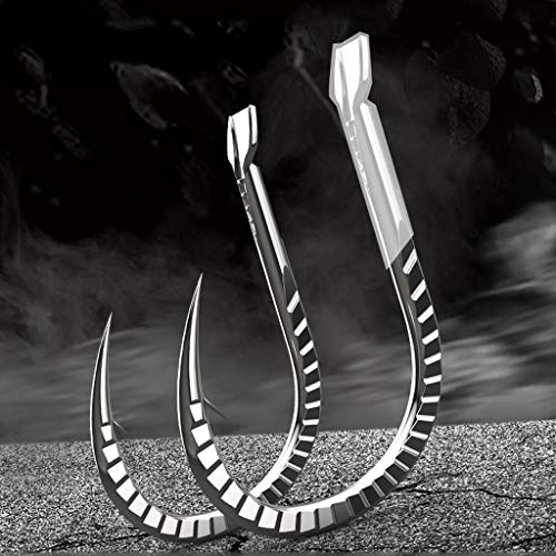 liushop Angelhaken Angelhaken Titanlegierung Angelhaken mit 1 Barbs Super Strong Sharp Angelhaken 60pcs Fischhaken (Size… – Bild 7