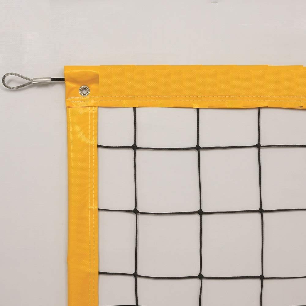 Filet De Beach Volley Compétition BWA Sports - Polyéthylène Noir 8,5x0,9m Avec Bandes PVC Jaune