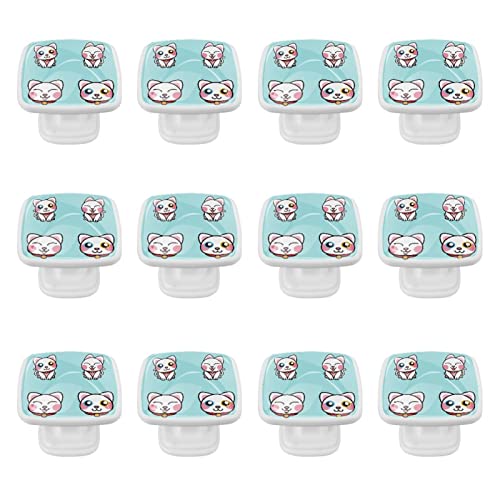 Boutons d'armoire robustes et faciles à poser avec 4 chats - 3