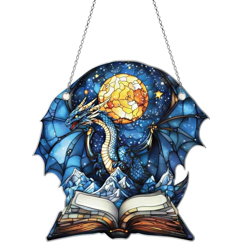 Drachen Sonnenfänger Hängedeko, 2D Acryl Fensterdeko Hängend mit...