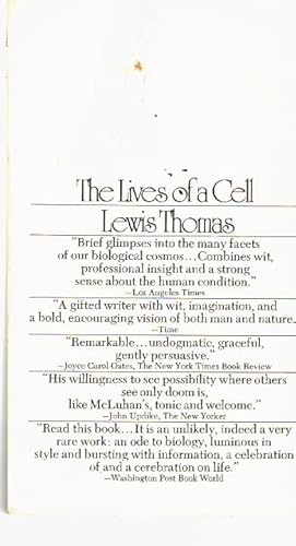 The lives of a cell : notes of a biology watcher B00005W9V3 Book Cover