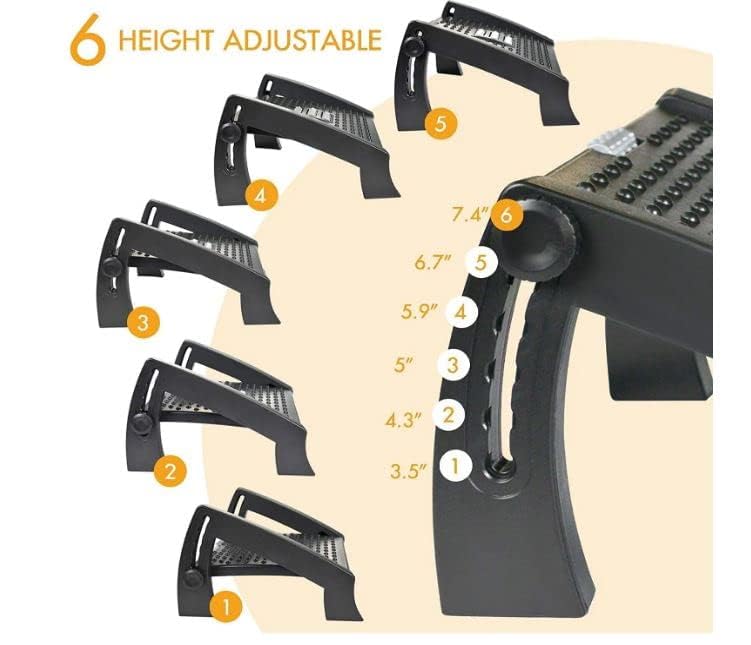 Foot Rest for Ergonomic Desk at Work,Ergonomic Desk Footrest with Massage Function,6 Adjustable Height Non-Slip Foot Stools for Office,Home,Travel (MO-01) Foot Rest for Ergonomic Desk at Work,Ergonomic Desk Footrest with Massage Function,6 Adjustable Height Non-Slip Foot Stools for Office,Home,Travel (MO-01)