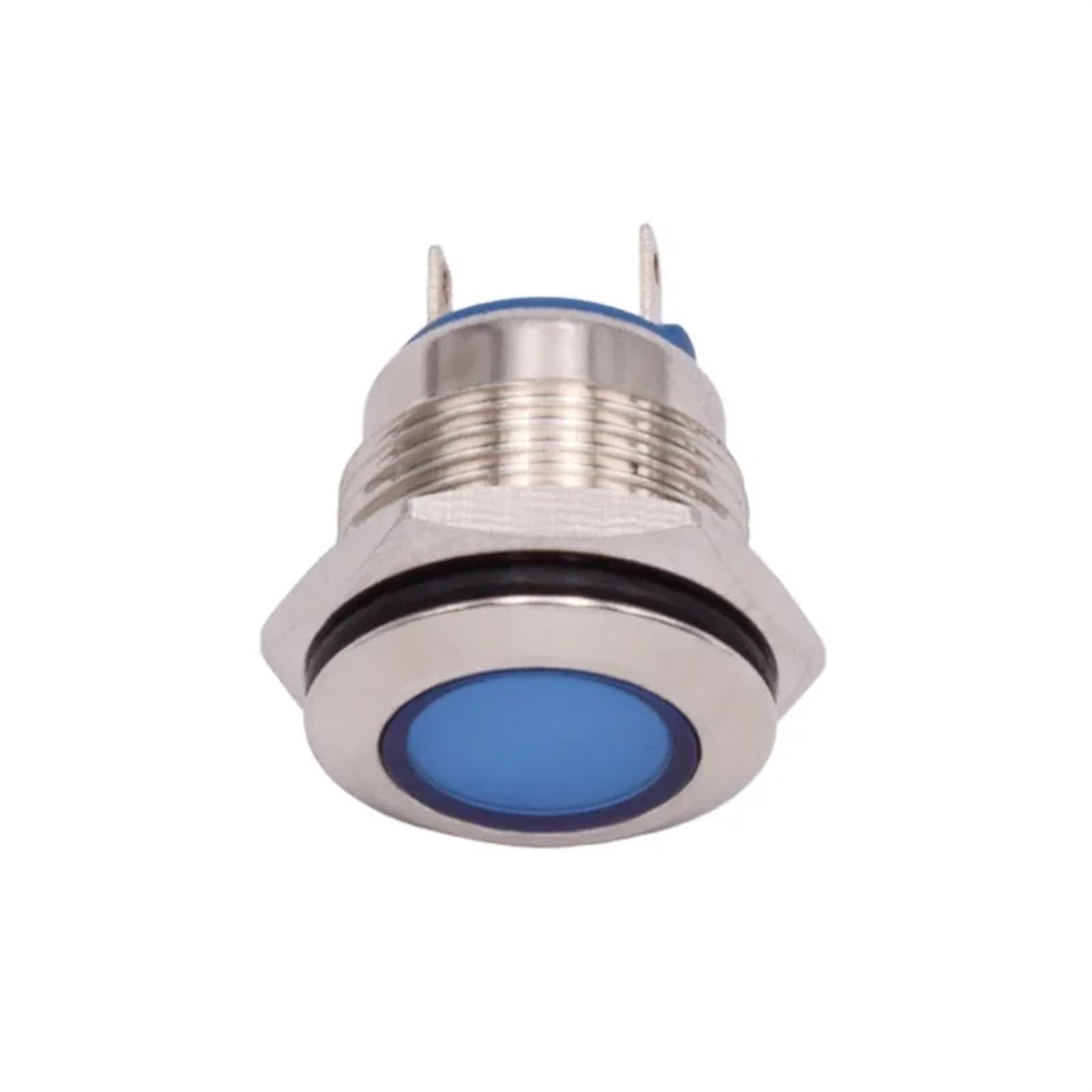 Luz indicadora de LED de Metal de 16mm lámpara indicadora montada en Panel lámpara de señal 12V 24V 220V LED rojo verde azul 1 Uds(Other voltage Red)