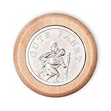 Fritz Cox Automedaille Christophorus auf Holz