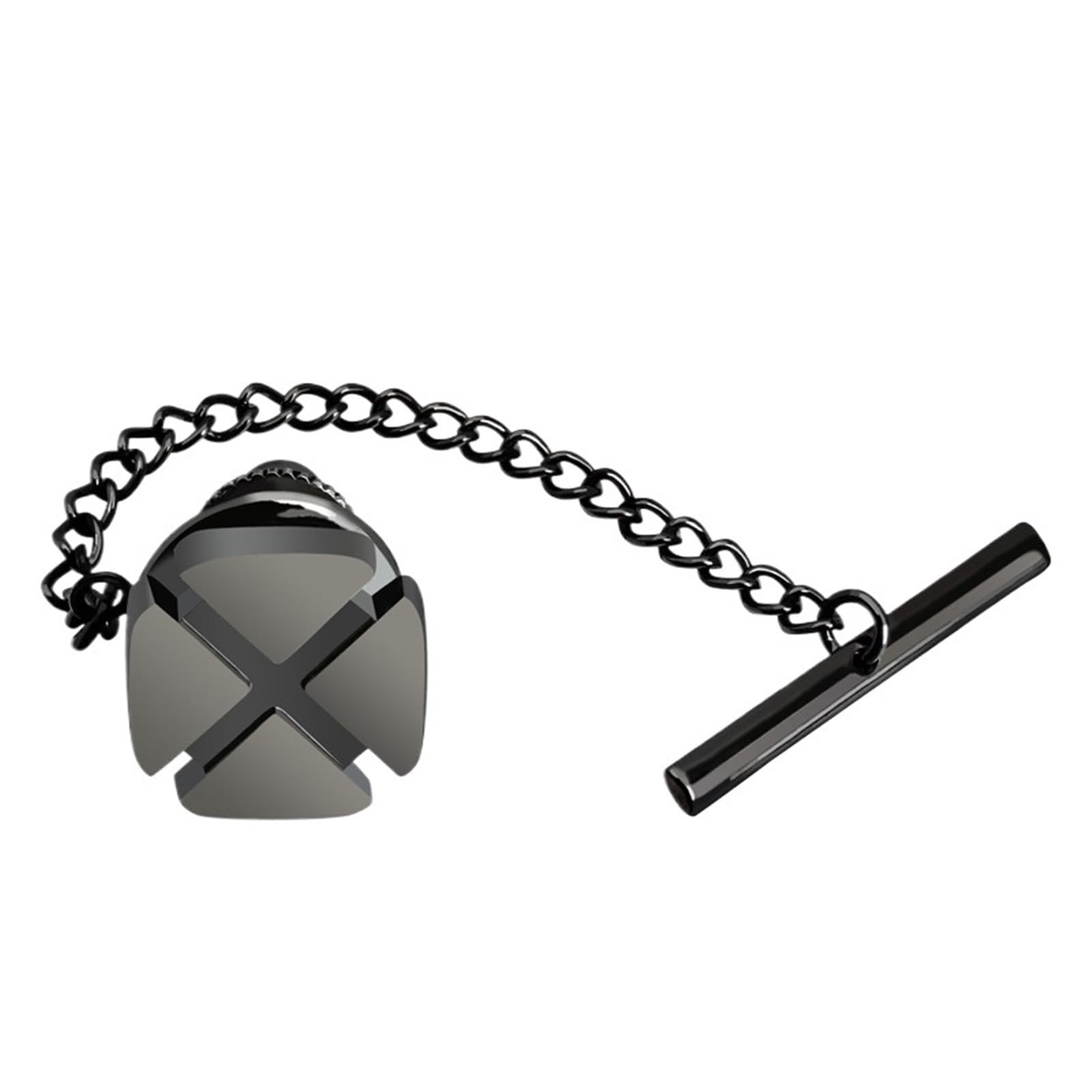 2 pezzi fermacravatta for uomo a quattro foglie con a catena for matrimonio Per Uomo