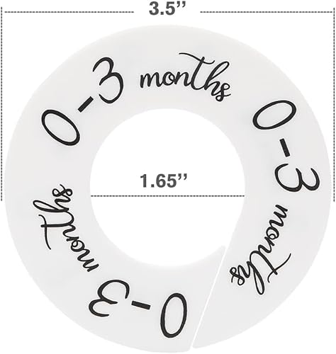 Miniatura 8 de Dabancy Divisores de armario para bebé, juego de 10 desde recién nacidos hasta niños pequeños y 2 espacios en blanco con caja de color, divisor de