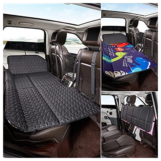 ABE Non-Inflatable Car Mattress,Double-Sided Folding Car Bed Mattress SUV,Portable SUV Mattress, Car Camping Mattress Back Seat,Car Travel Camping Mattress for Sleeping(Dinosaur World)