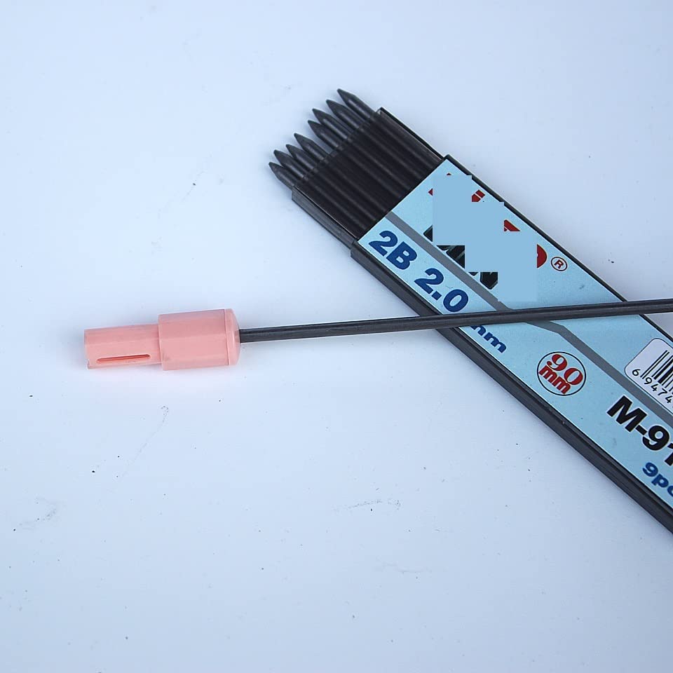 Ołówki Ołówek automatyczny 2,0 mm Uroczy plastikowy ołówek mechaniczny 2B Wkłady do ołówków (1 czarny) (2 czarne 2 wkłady)