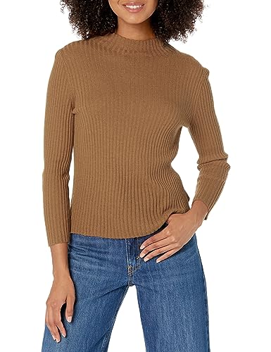 Vince Women's 3/4 Sleeve Ribbed Mock Nk