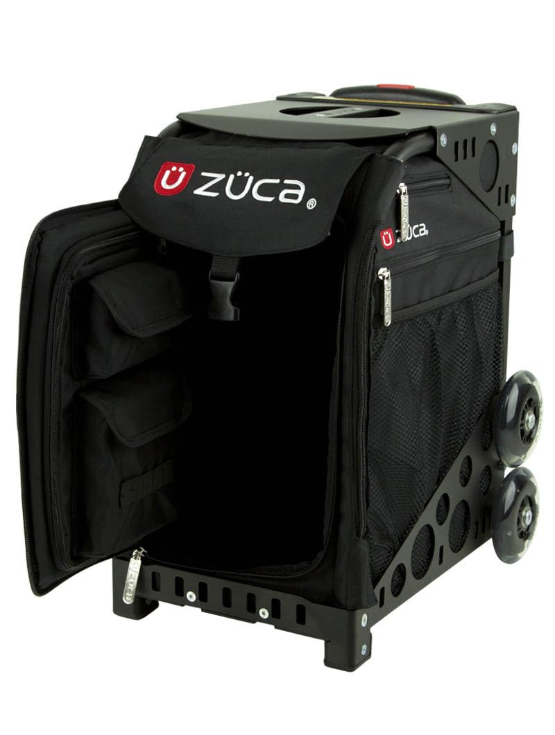 ZÜCA Sport Obsidian Rolling Bag with Purple Frame (flashing wheels)