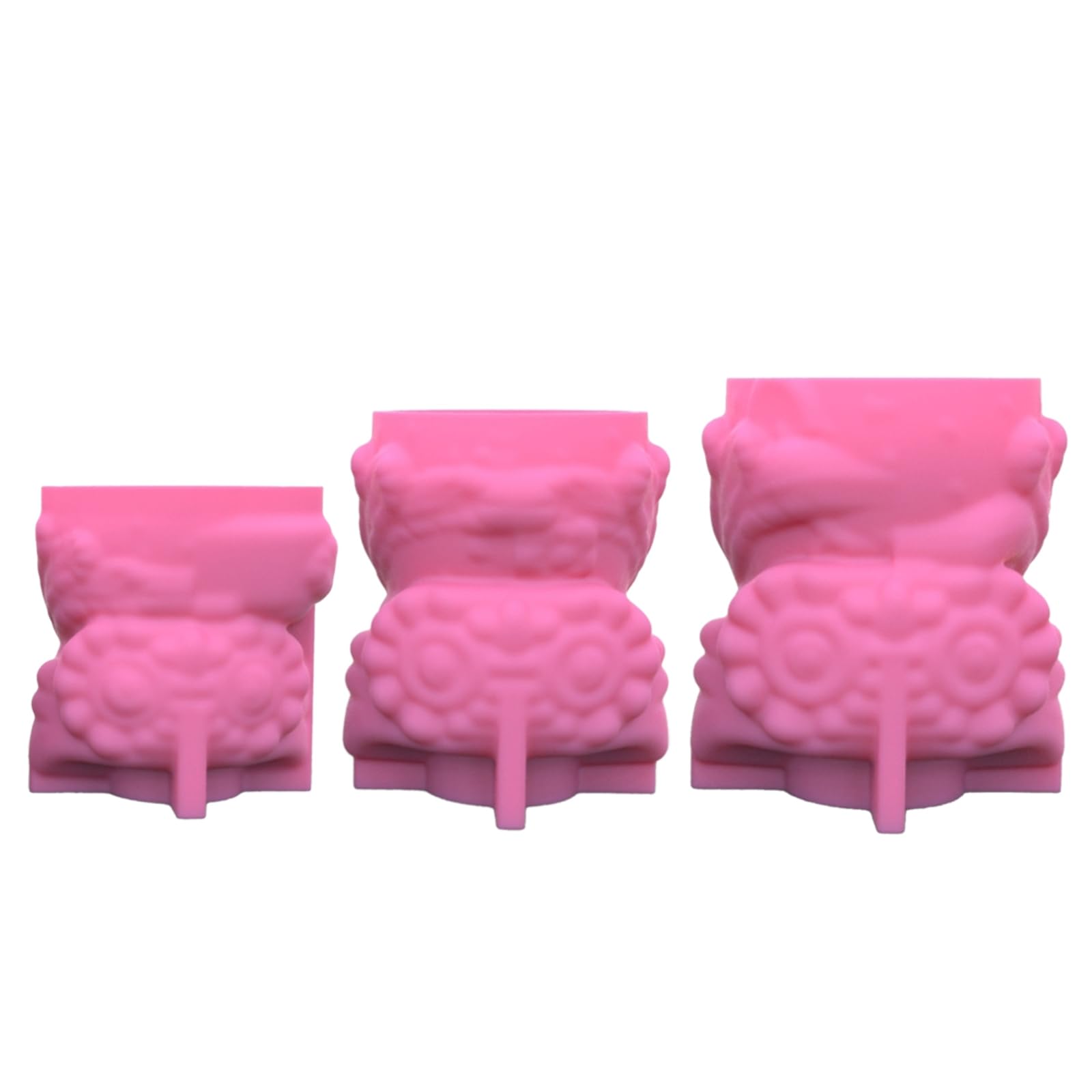 Gufo Mamma Gesso Stampo in Silicone Fai da te Piante grasse Cemento Vaso fiori Vaso Gesso Stampo cemento Argilla Portacandele Gufo Mamma Papà Silicone