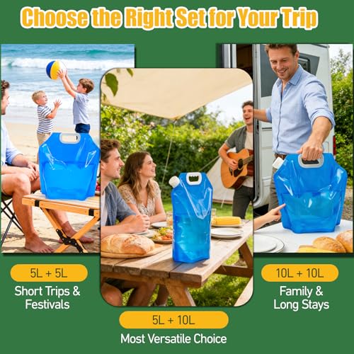 Conteneur d'eau pliable de camping extérieur sport et randonnée - 3