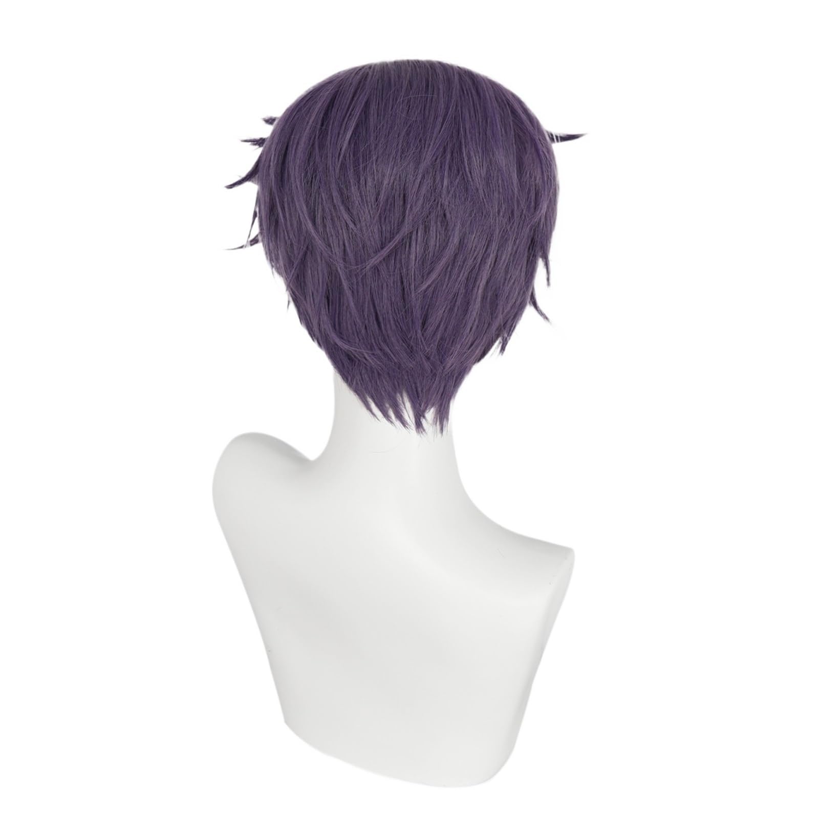 Perruque violette courte et lisse de 10 pouces pour Cosplay Anime Love and Deepspace - 6