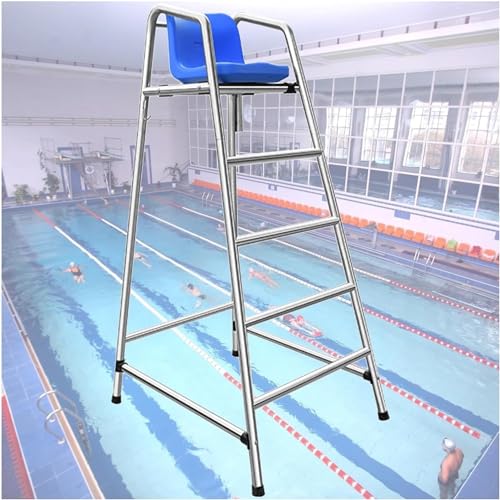 Silla de socorrista alta de acero inoxidable 120cm/150cm/180cm miniatura 1