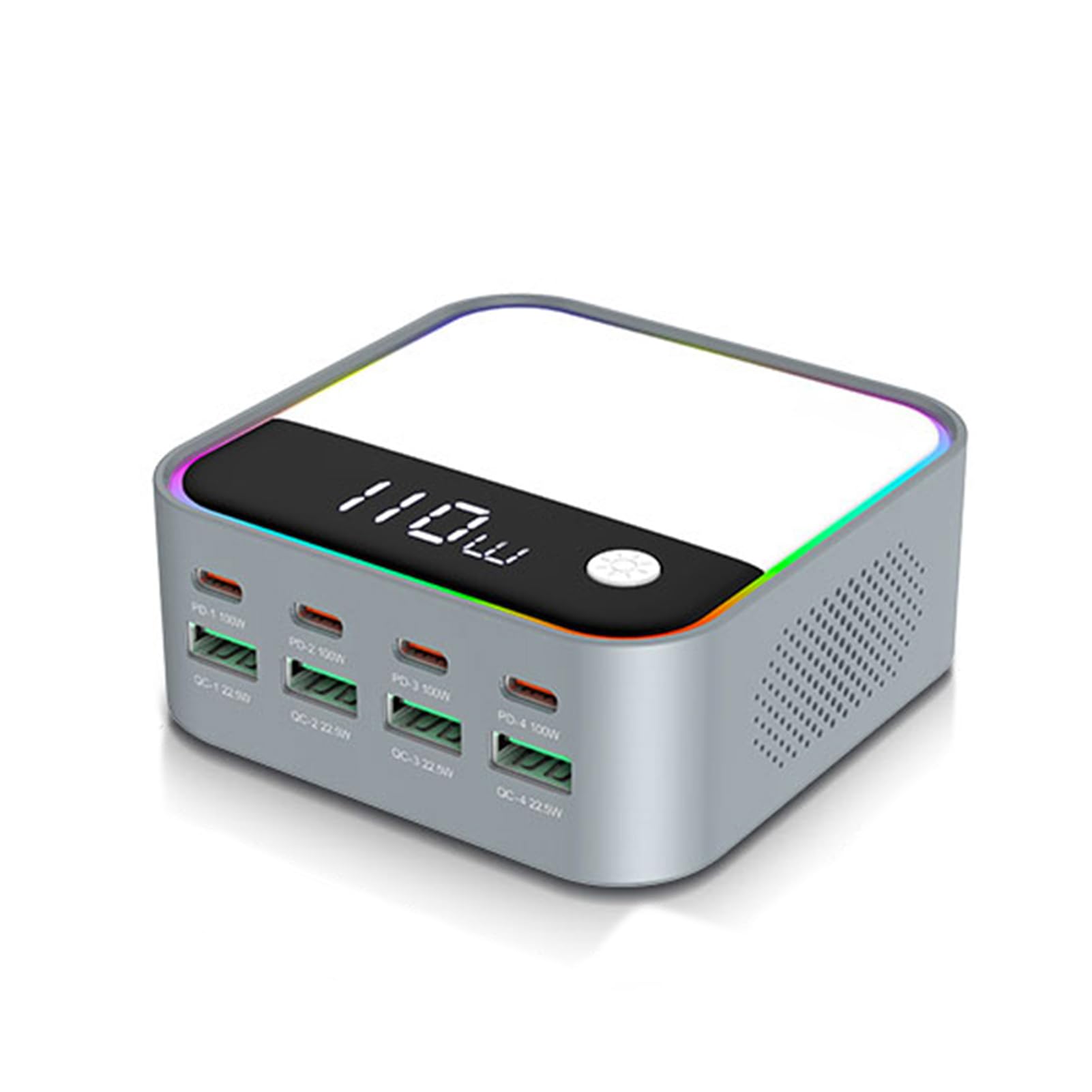 Domary Stacja ładująca 120 W z 100 W PD na Port i kolorową lampką oddechową