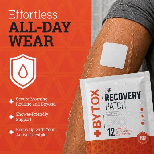 Bytox Recovery Patches with 12 Active Ingredients, Antioxidants, & Hydration Support for Active Lifestyles, Parties, Weddings & Social Events - Water Resistant - Made in the USA (10 Pack) - Image 4