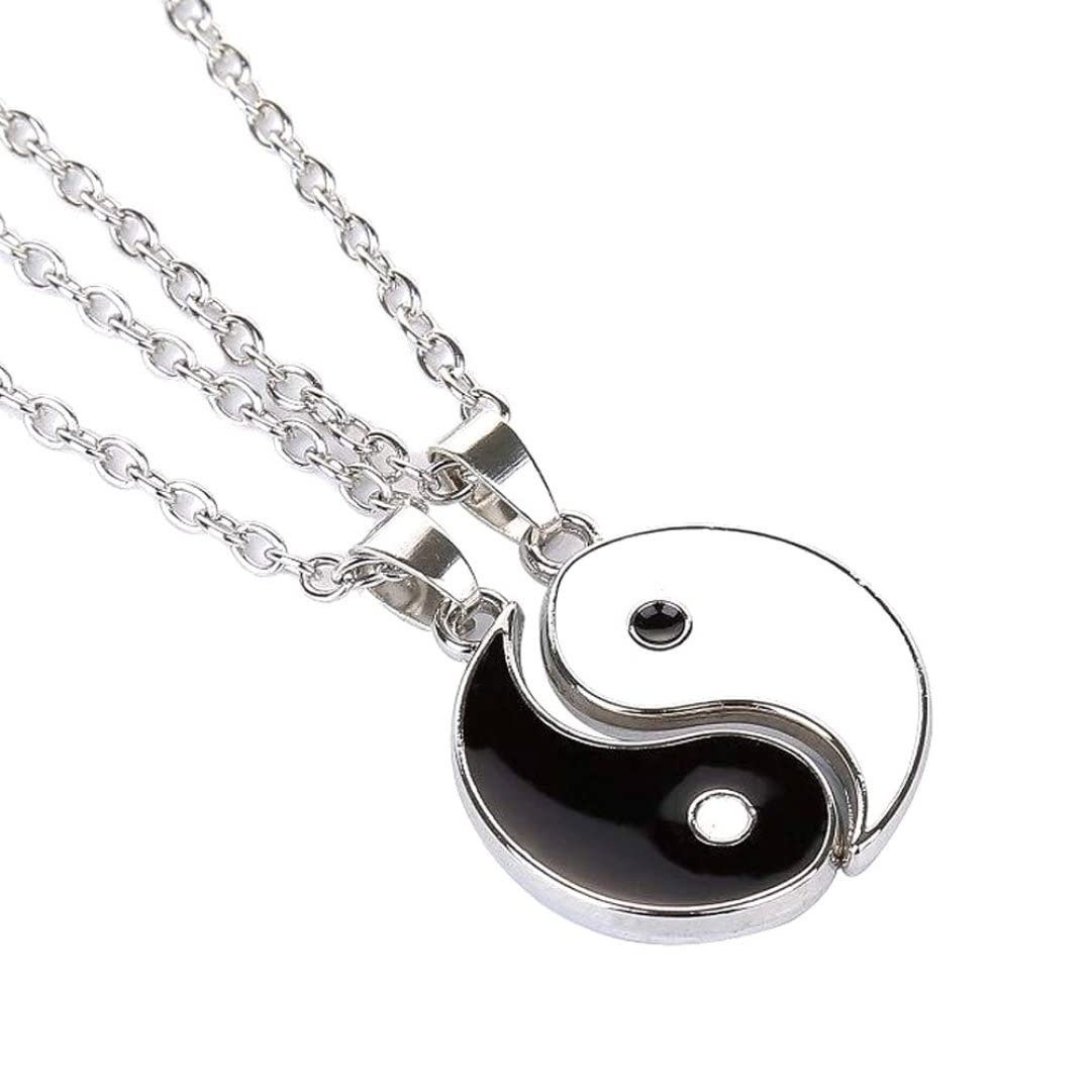 Yin Yang Necklace Tai Chi Pendant Couple Matching Necklace for Women and Men, Friendship Jewelry, Best Friend Neck Chain, Spiritual, Tai Chi Symbol Accessory