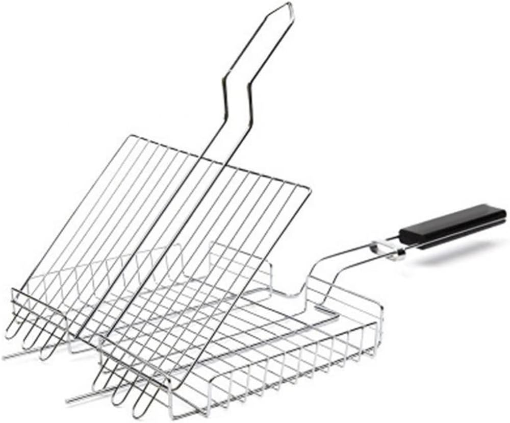 Outdoor Camp Barbecue Net Rack Stainless Steel Rectangle BBQ Grill Steaks Fish Tool