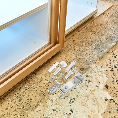 Vaguelly kit completo de herrajes para puerta bifold, moderno en acero inoxidable, compatible con puertas corredizas y plegables miniatura 2