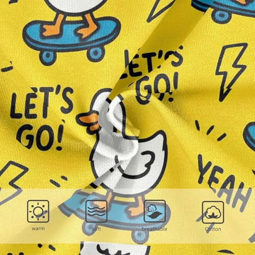 Joisal Cotton Toddler Girls Underwear Cute White Ducks Yellow Panties Little Girl Cartoon Briefs Underpants 2t3