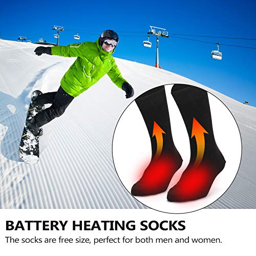 Jemora Electric Heated Socks Battery Powered Cold Weather Heat Socks for Men and Women Outdoor Riding Camping Hiking Motorcycle Warm Winter Socks3
