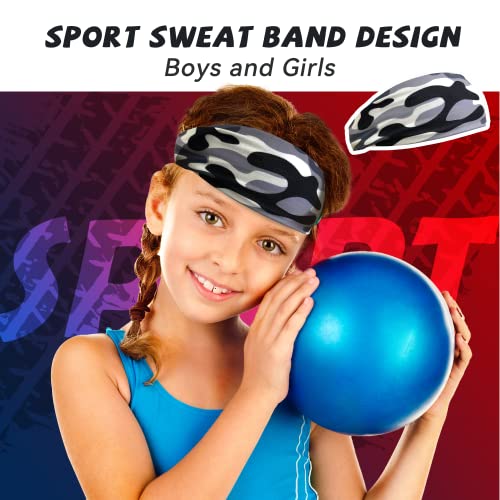 Chezmax Kids Breathable Sweat-Wicking Sports Headbands, 6-Pack For Boys' Soccer thumb #8