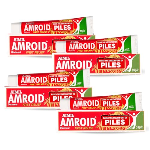 Image of AIMIL Amroid Ayurvedic Ointment - 20g | Natural Soothing Cream for Anal Comfort and Discomfort Relief | Fast-Acting Herbal Formula with Nagkesar & Nirgundi to Cool Swelling and Itching (Pack of 4)