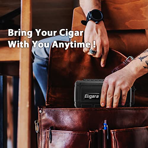 Eligara Travel Cigar Humidor Case with Humidifier Disc - Waterproof, Airtight, Durable and Crushproof - Holds up to 15 Cigars, Portable Cigar Box Gift for Men by Eligara - Image 7